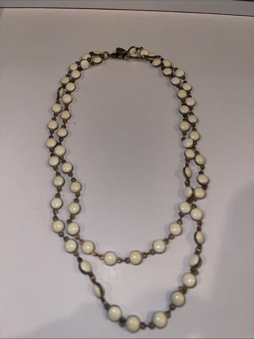 Robert and Rose vintage Double-Strand Cream Bead Necklace for Women